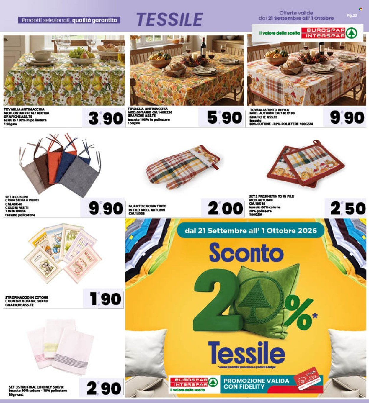 Volantino EUROSPAR - Da lunedì 21 settembre 2026