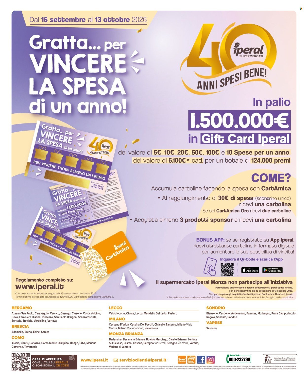 Volantino IPERAL - 50 prodotti al 50%