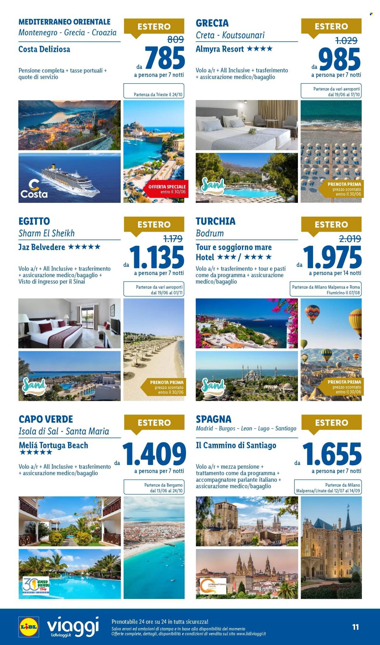 Volantino LIDL - I viaggi del mese