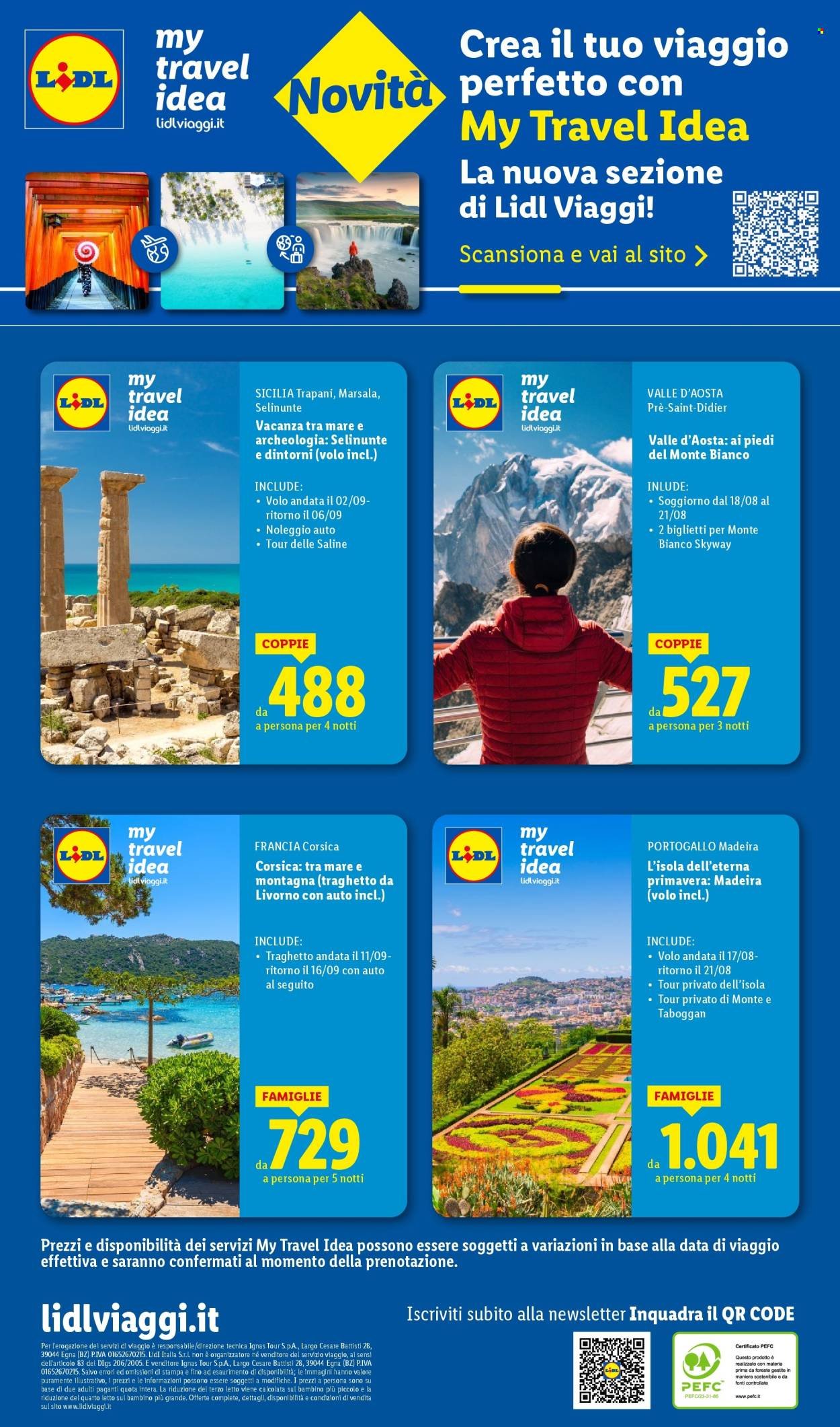 Volantino LIDL - I viaggi del mese