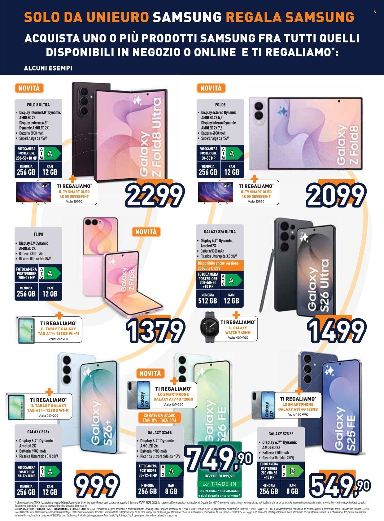 Volantino UNIEURO - Samsung regala Samsung