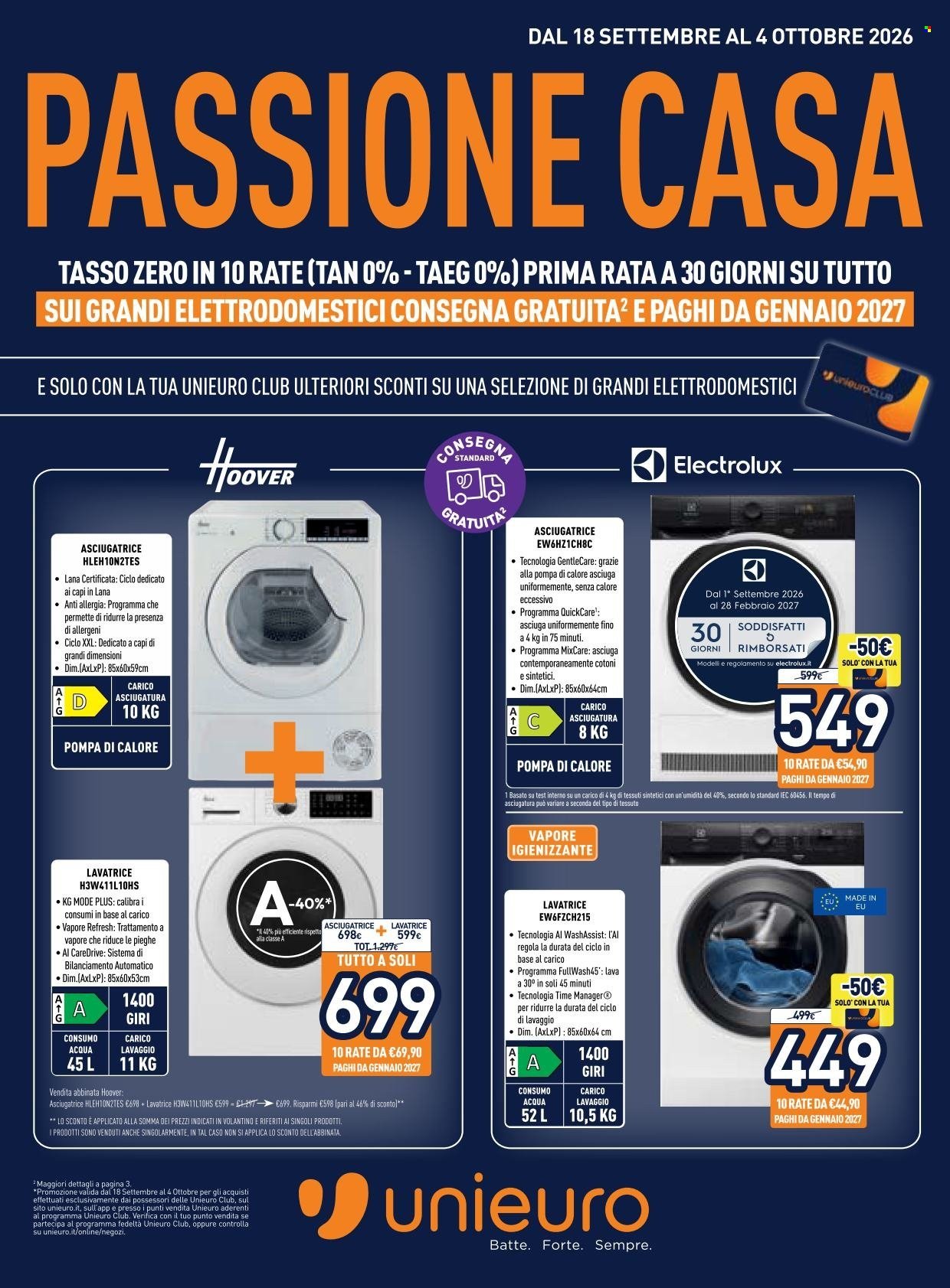 Volantino UNIEURO - Passione Casa