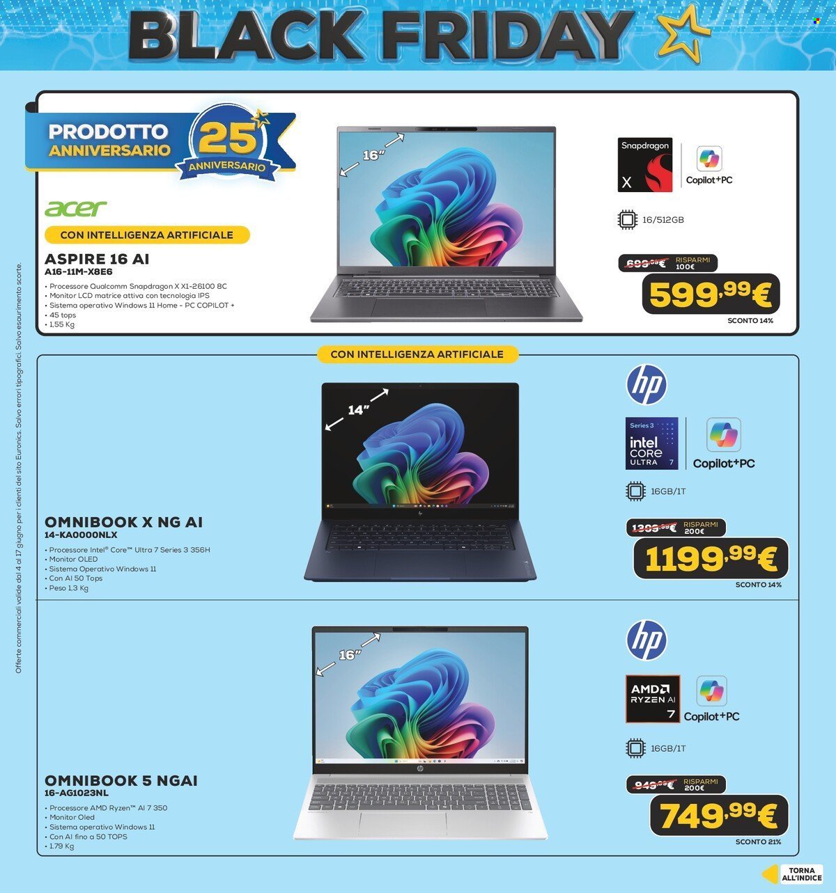 Volantino EURONICS - Black Friday d'Estate