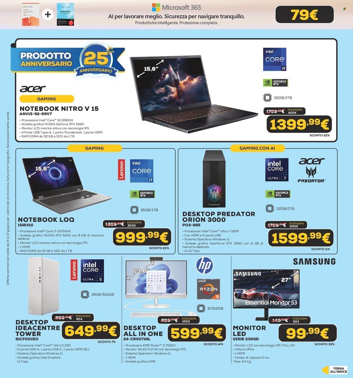 Volantino EURONICS - Black Friday d'Estate