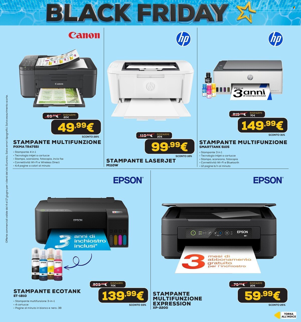 Volantino EURONICS - Black Friday d'Estate
