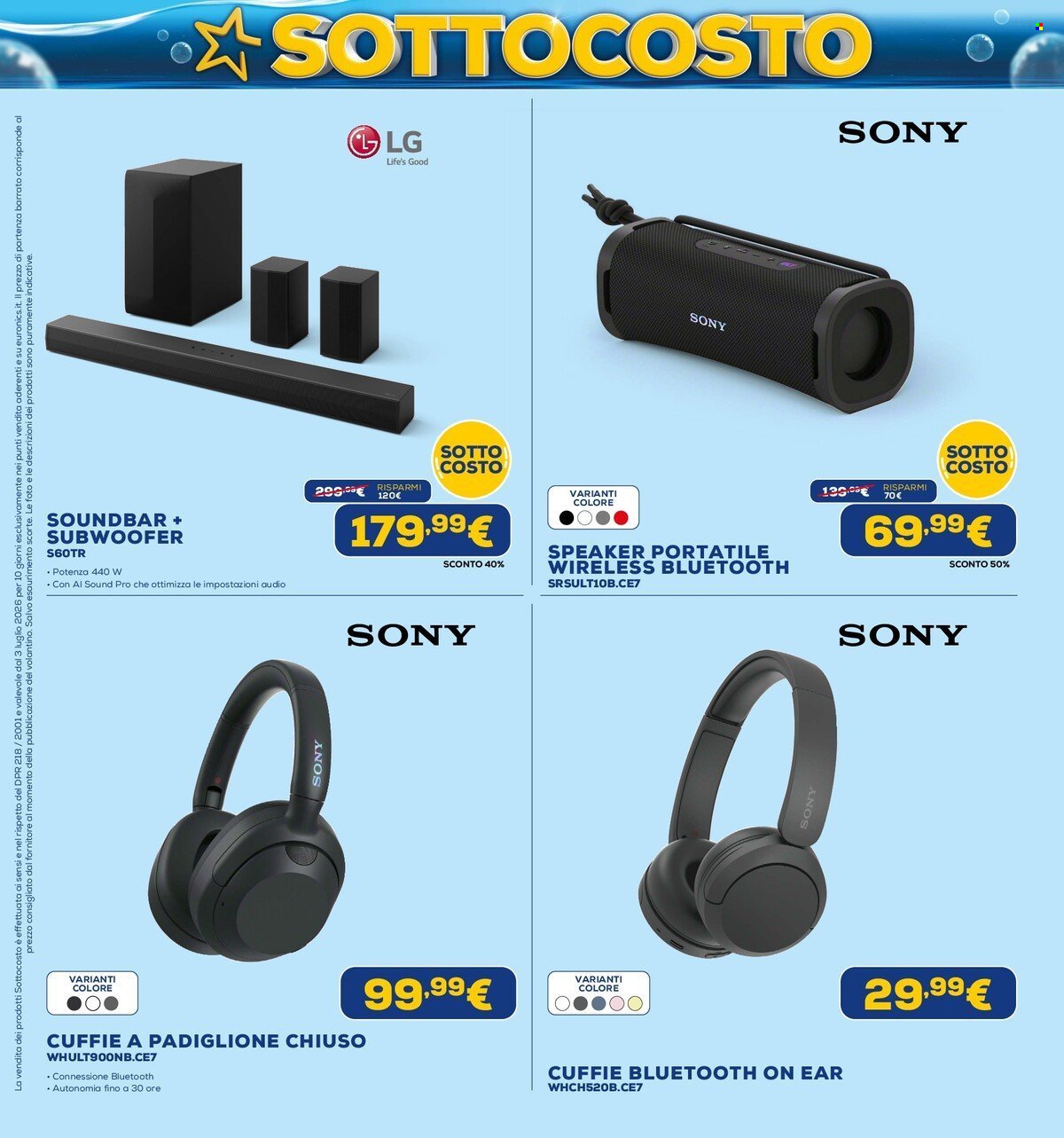 Volantino EURONICS - Sottocosto