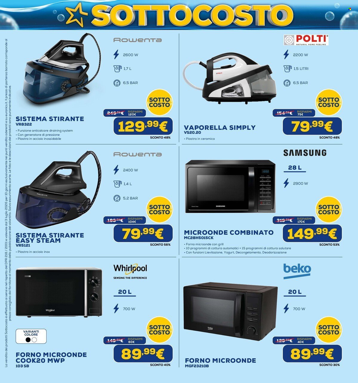 Volantino EURONICS - Sottocosto