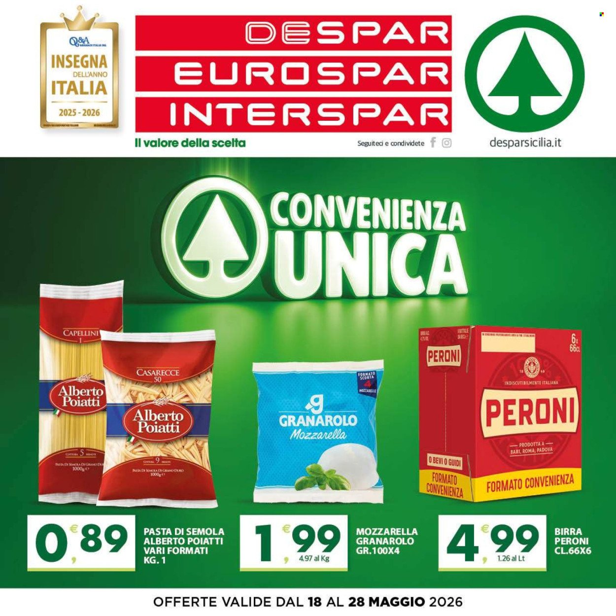 Volantino EUROSPAR - Da lunedì 18 2026 (2026-05-18 - 2026-05-28)