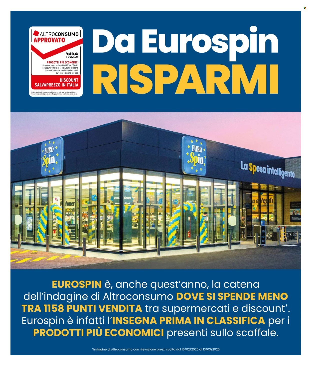 Volantino EUROSPIN - Da giovedì 22 ottobre 2026