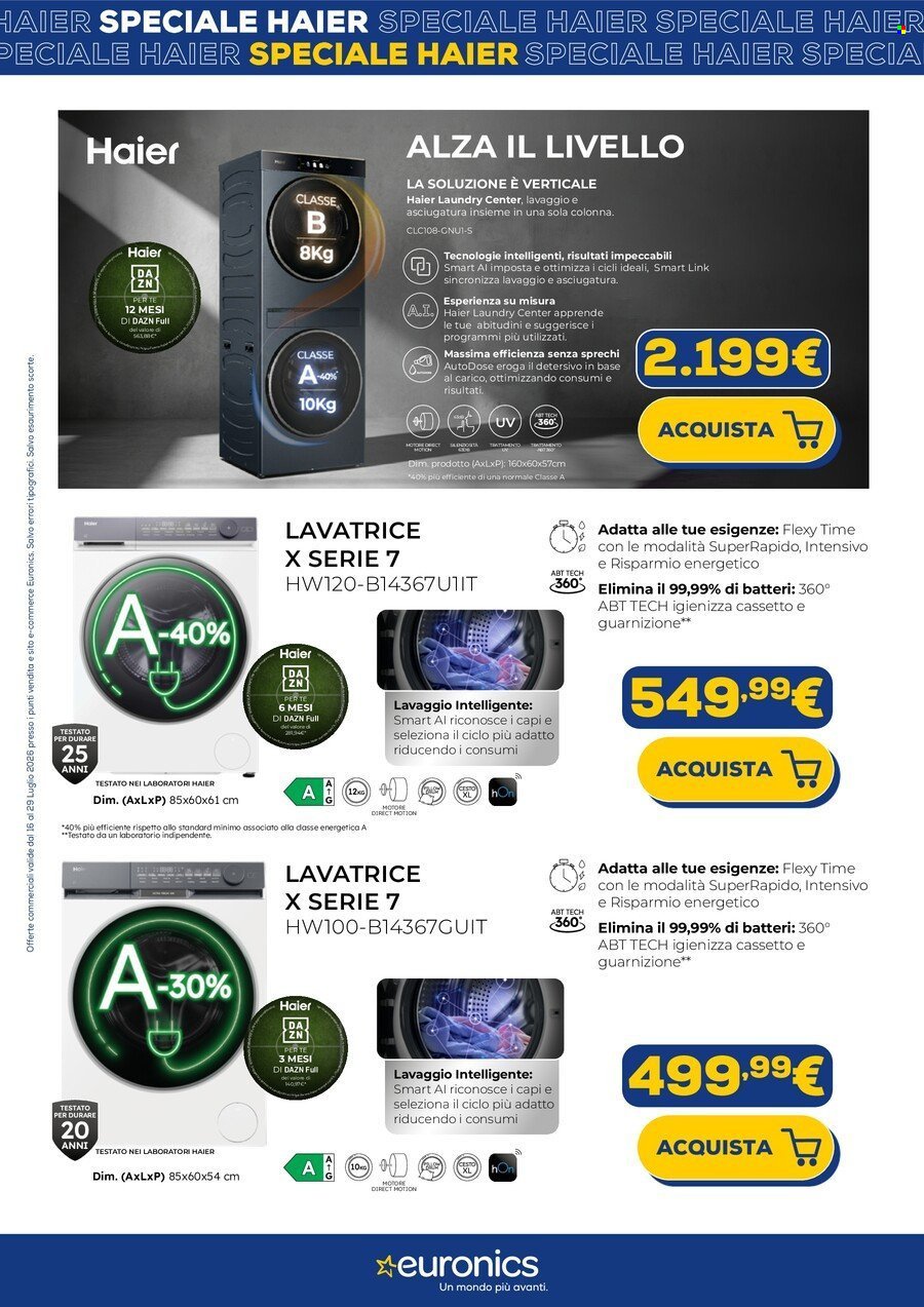 Volantino EURONICS - Speciale Haier