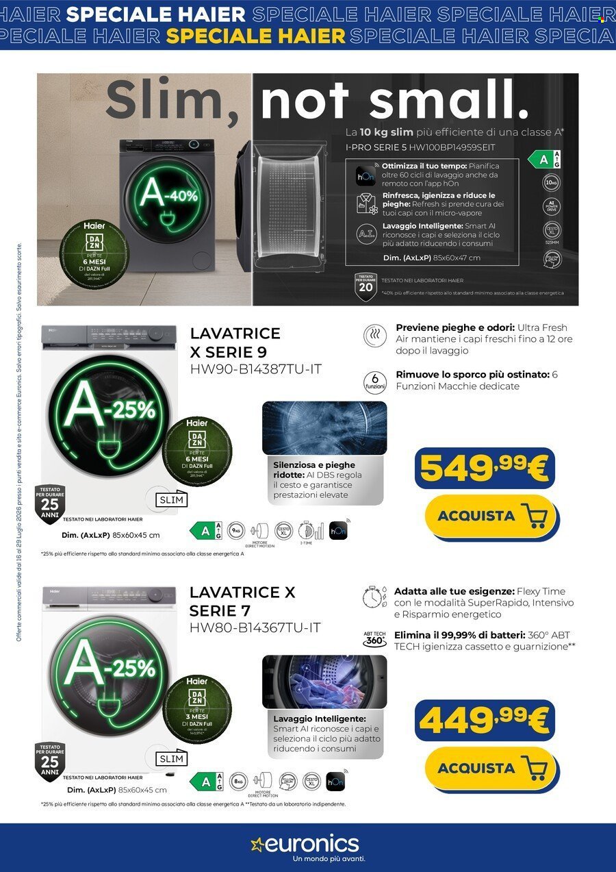 Volantino EURONICS - Speciale Haier