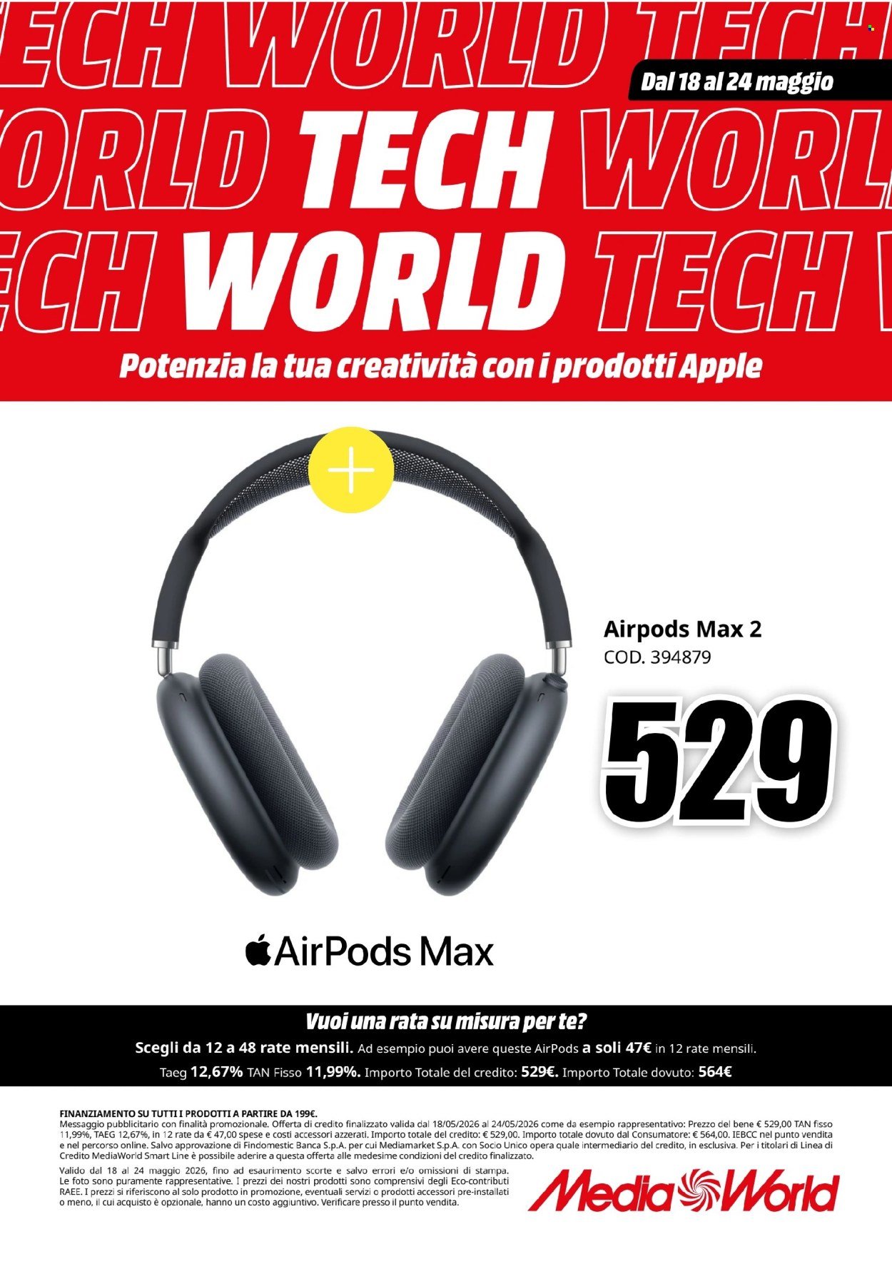 Volantino MEDIAWORLD - TECH WORLD (2026-05-18 - 2026-05-24)