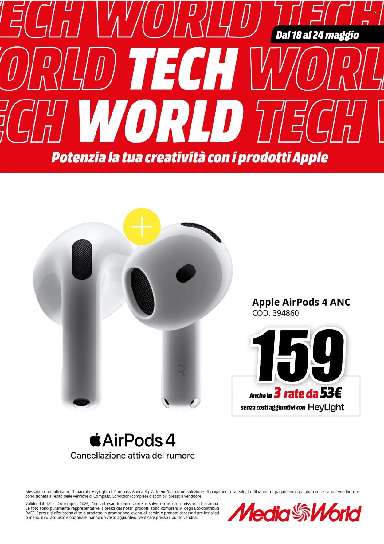 Volantino MEDIAWORLD - TECH WORLD (2026-05-18 - 2026-05-24)