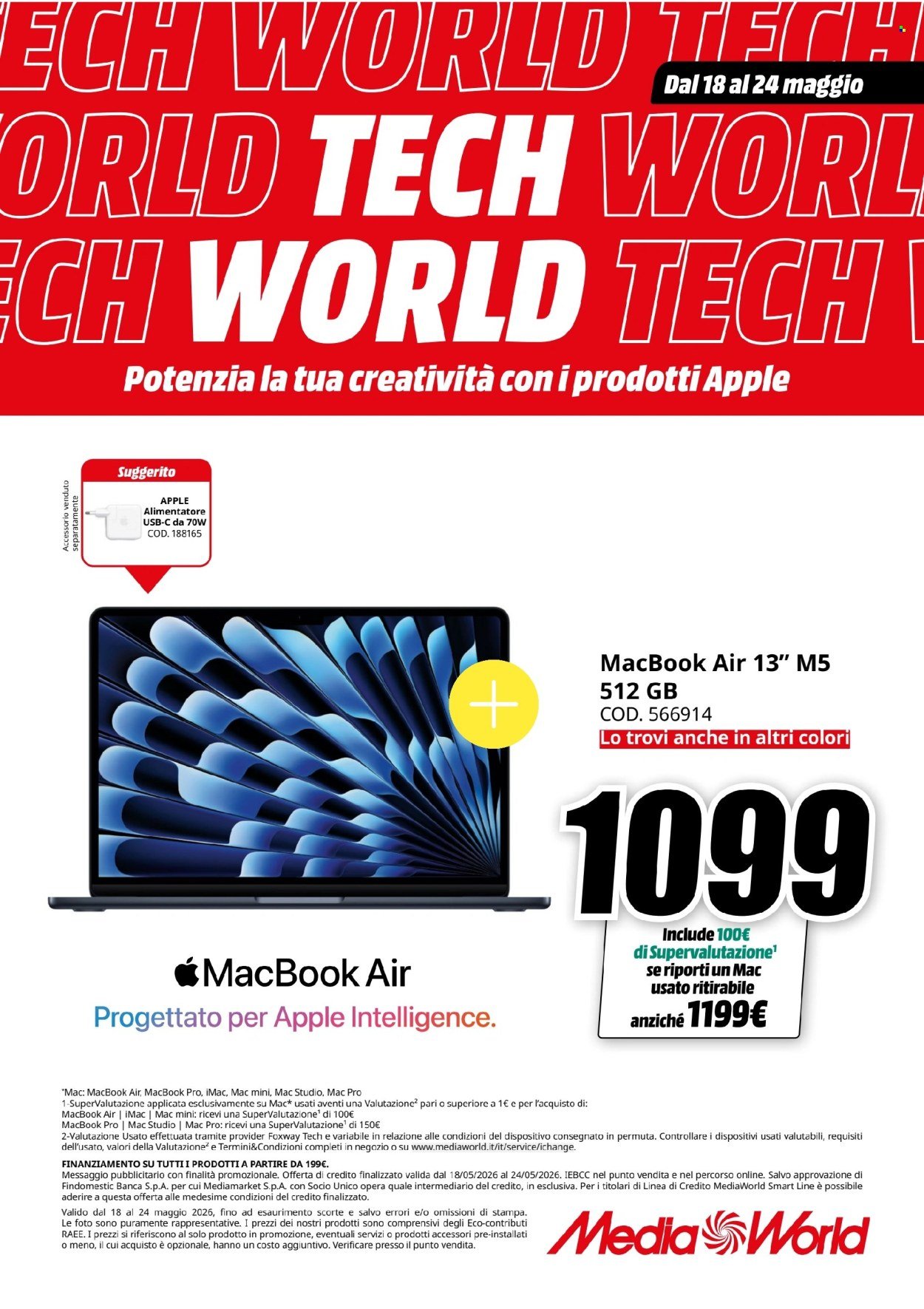 Volantino MEDIAWORLD - TECH WORLD (2026-05-18 - 2026-05-24)