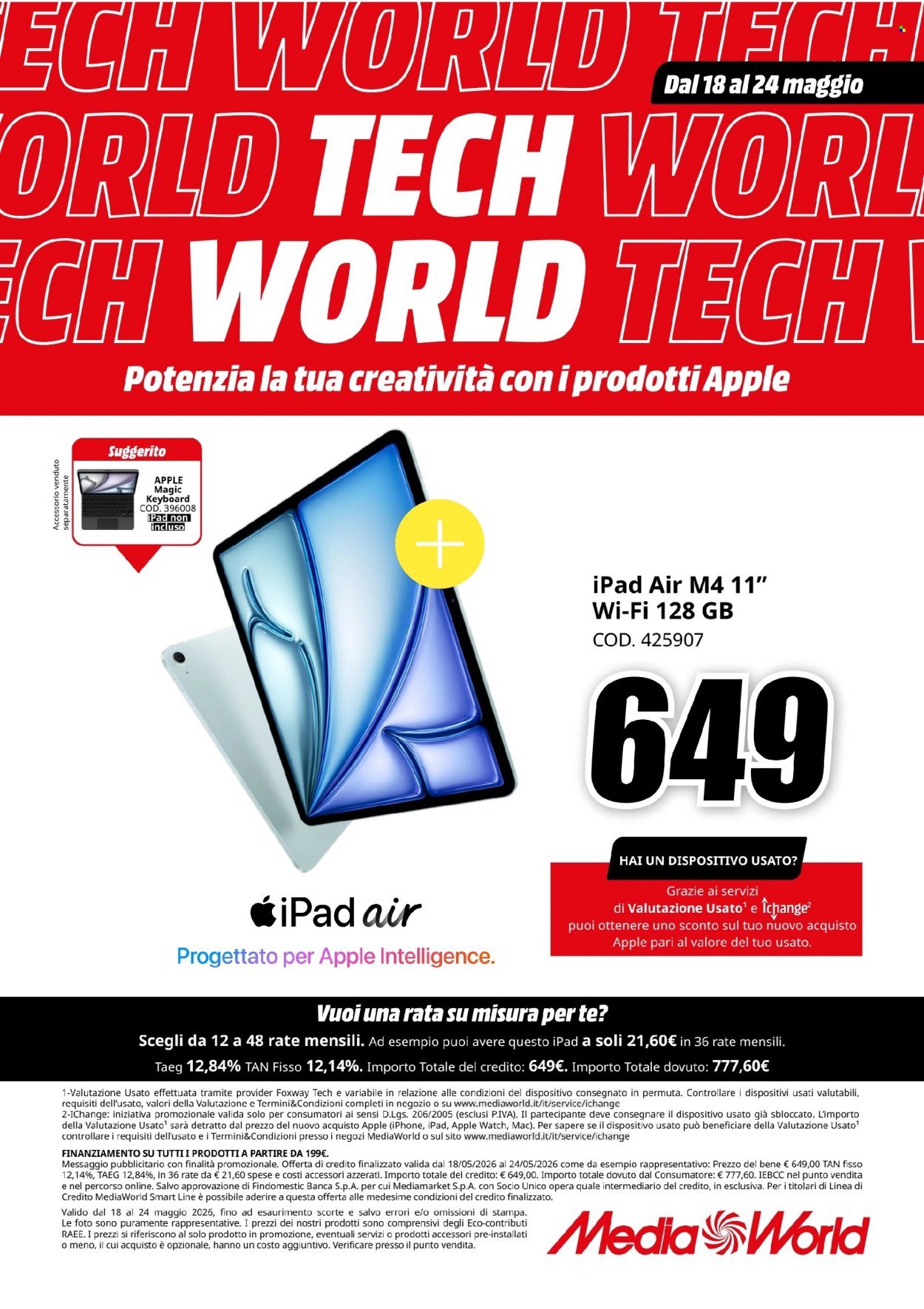 Volantino MEDIAWORLD - TECH WORLD (2026-05-18 - 2026-05-24)
