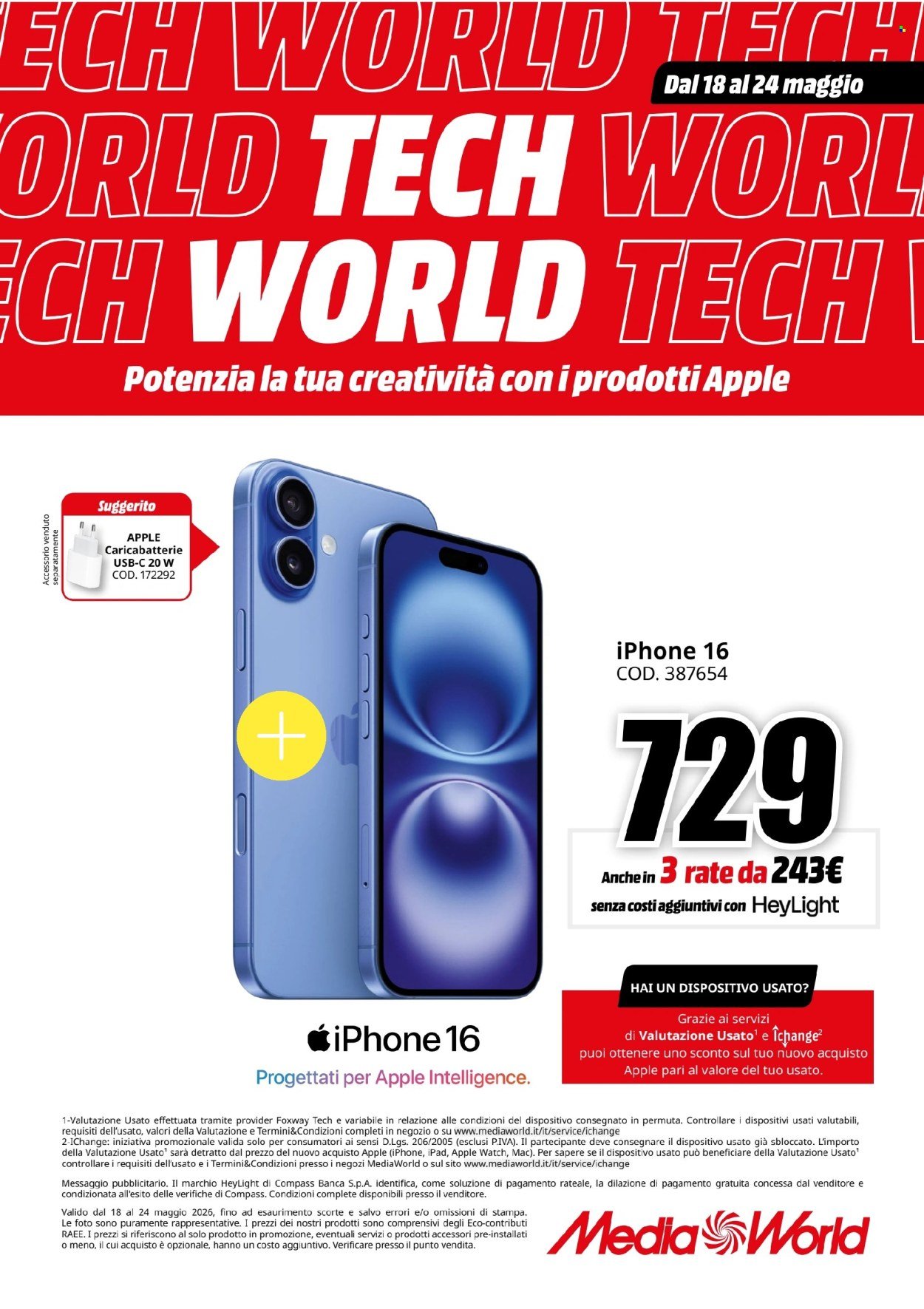 Volantino MEDIAWORLD - TECH WORLD (2026-05-18 - 2026-05-24)