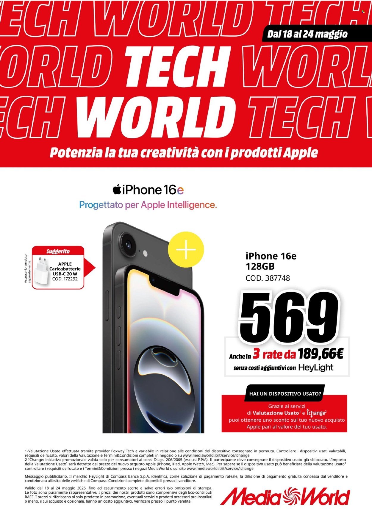 Volantino MEDIAWORLD - TECH WORLD (2026-05-18 - 2026-05-24)