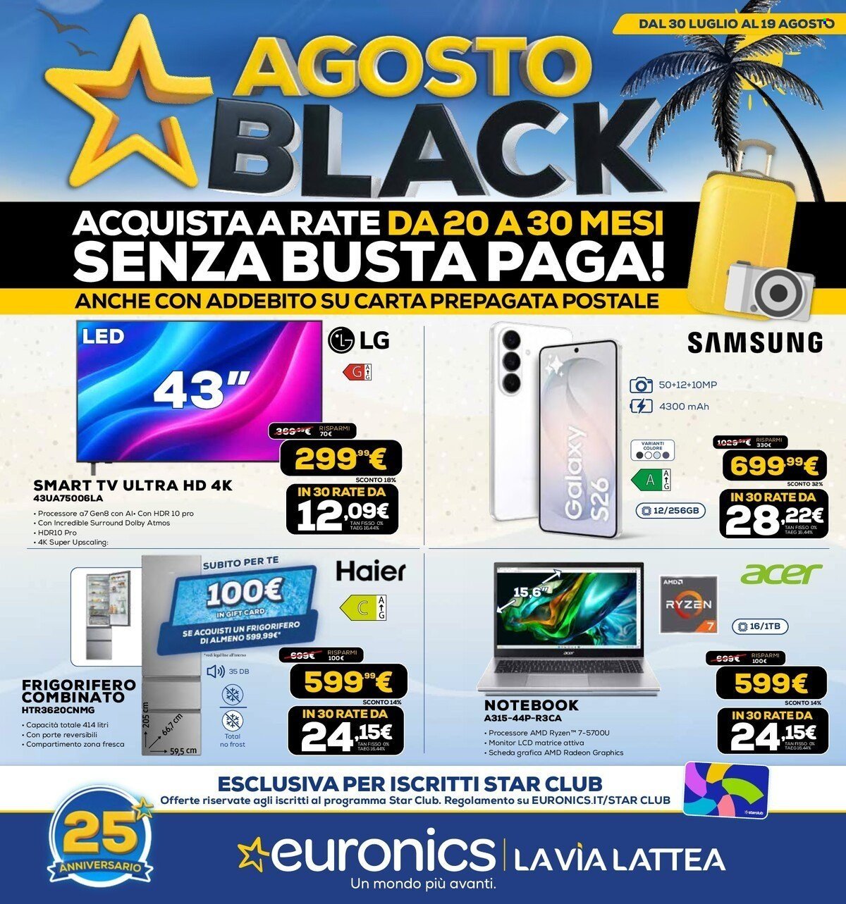 Volantino EURONICS - AGOSTO BLACK