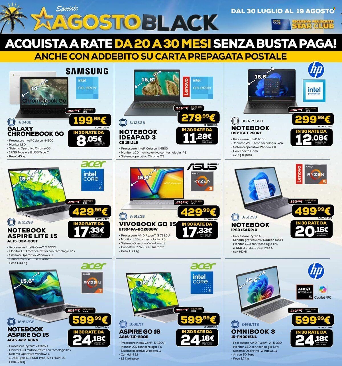 Volantino EURONICS - AGOSTO BLACK