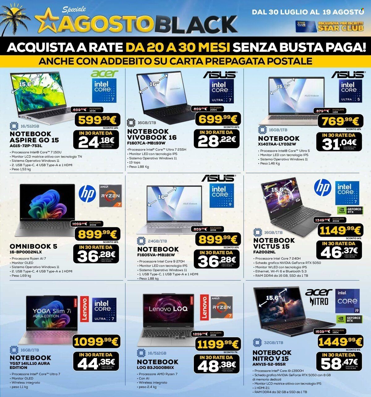 Volantino EURONICS - AGOSTO BLACK