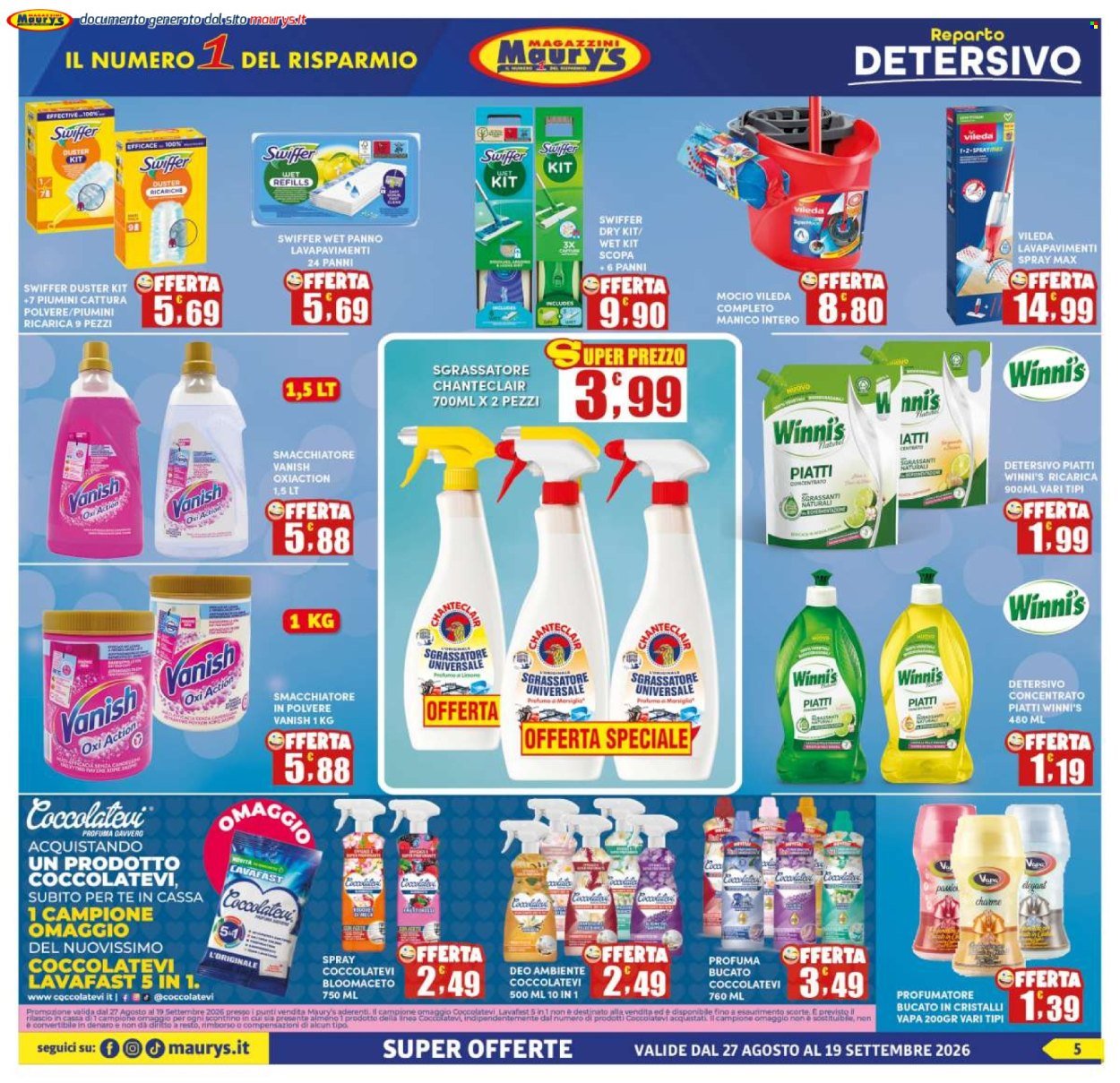 Volantino MAURY'S - Da giovedì 27 agosto 2026