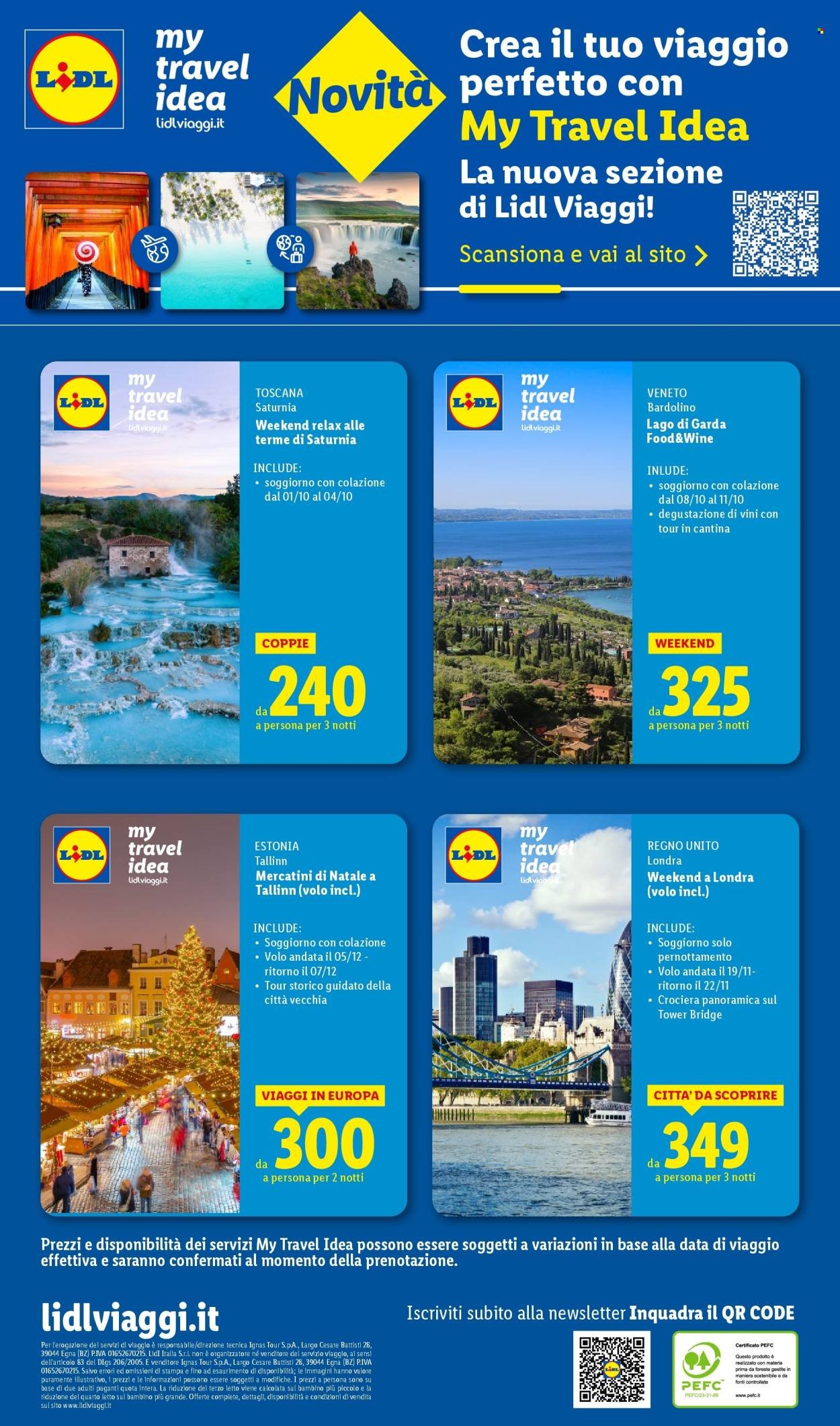 Volantino LIDL - I viaggi del mese
