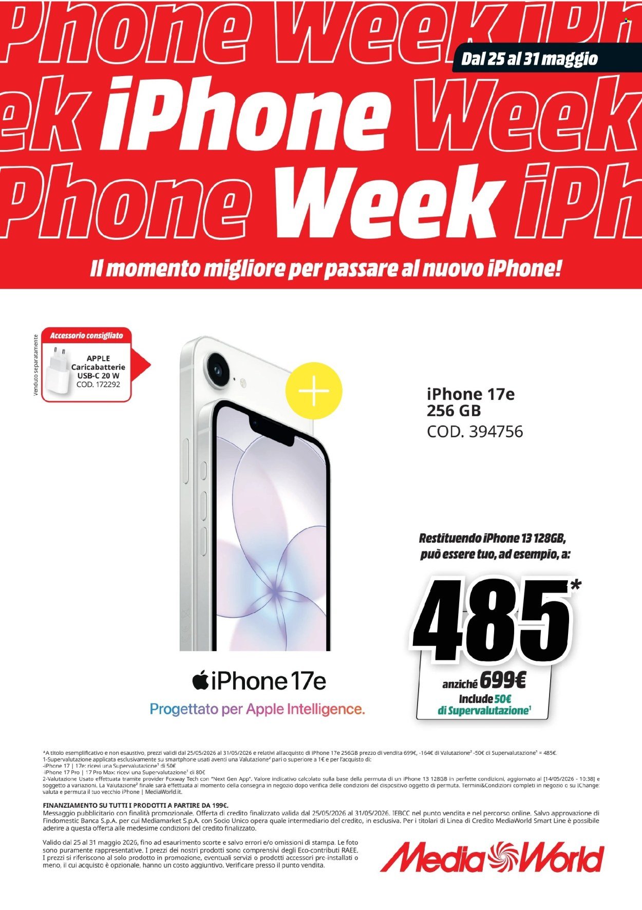 Volantino MEDIAWORLD - iPhone Week (2026-05-25 - 2026-05-31)