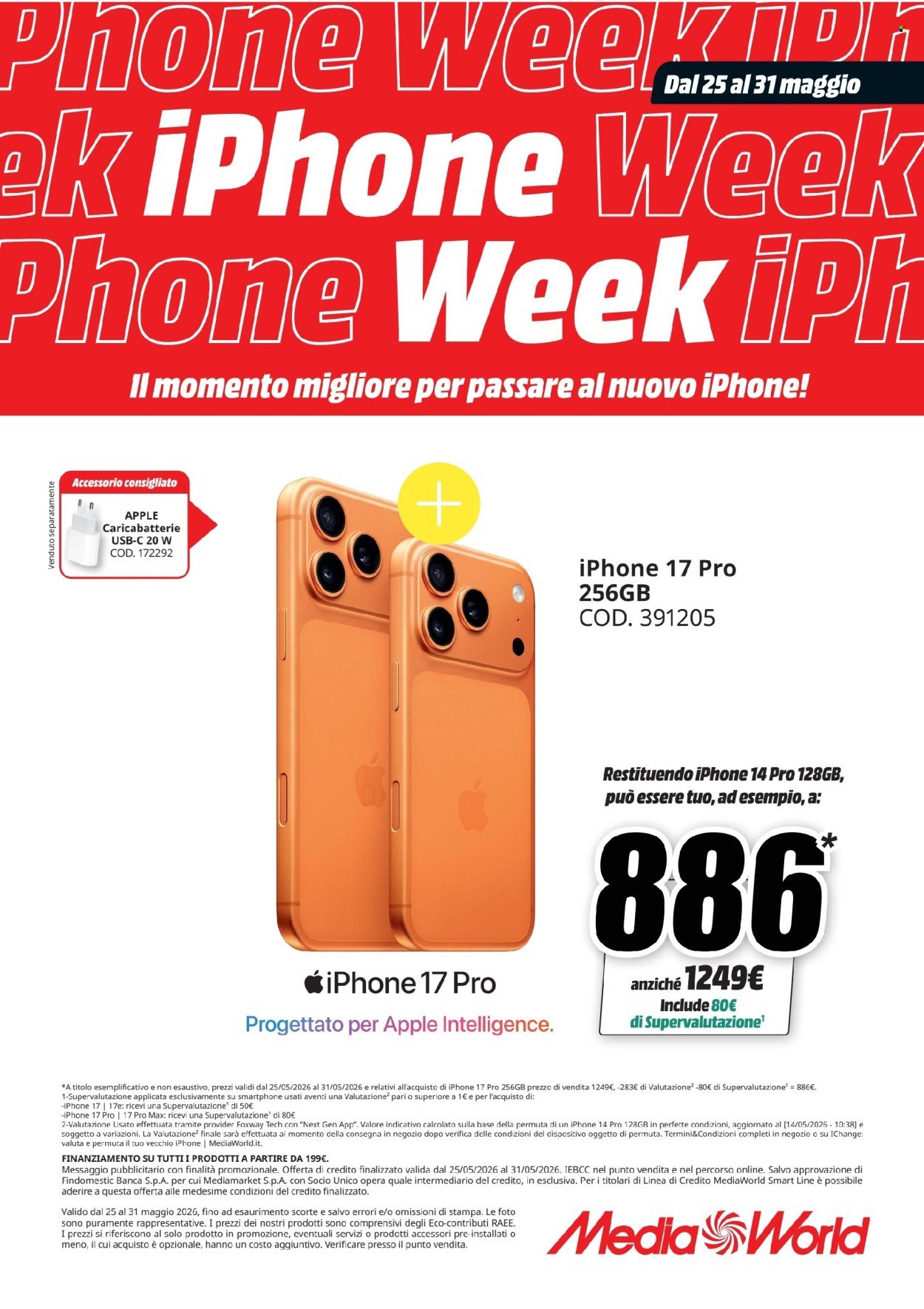 Volantino MEDIAWORLD - iPhone Week (2026-05-25 - 2026-05-31)