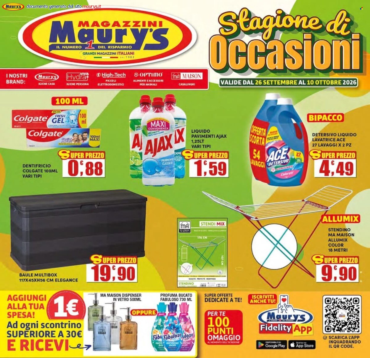 Volantino MAURY'S - Da sabato 26 settembre 2026