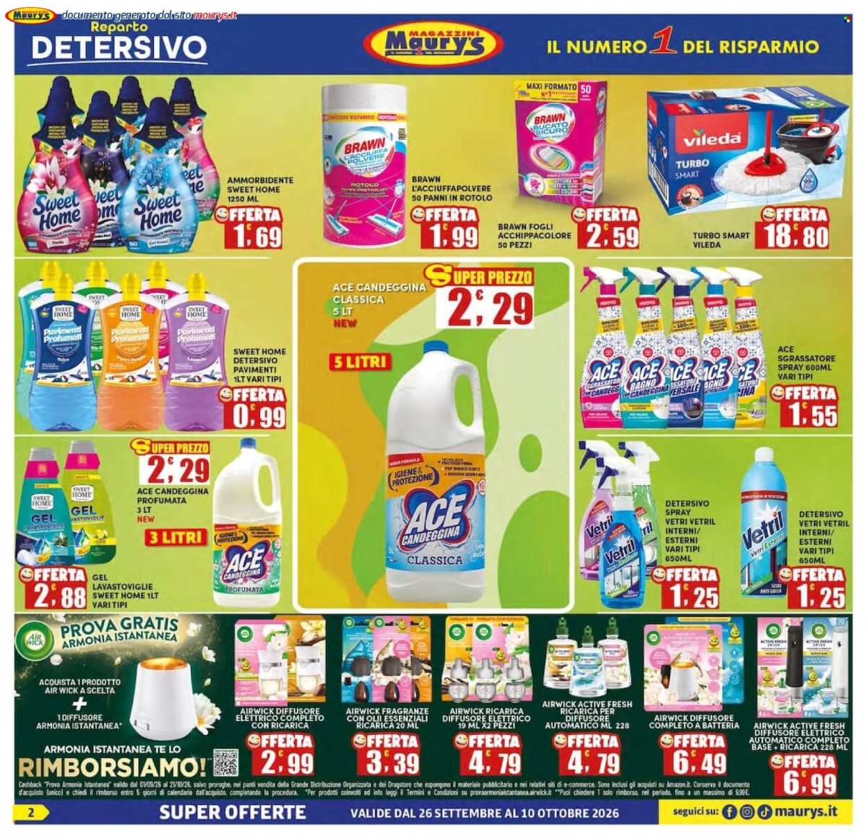 Volantino MAURY'S - Da sabato 26 settembre 2026