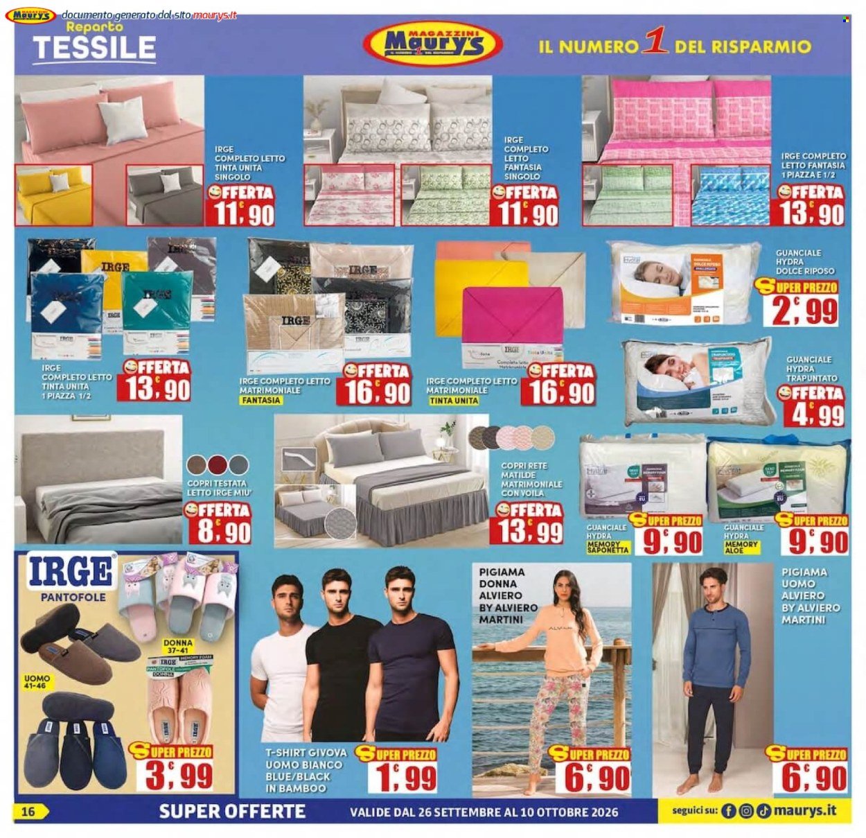Volantino MAURY'S - Da sabato 26 settembre 2026