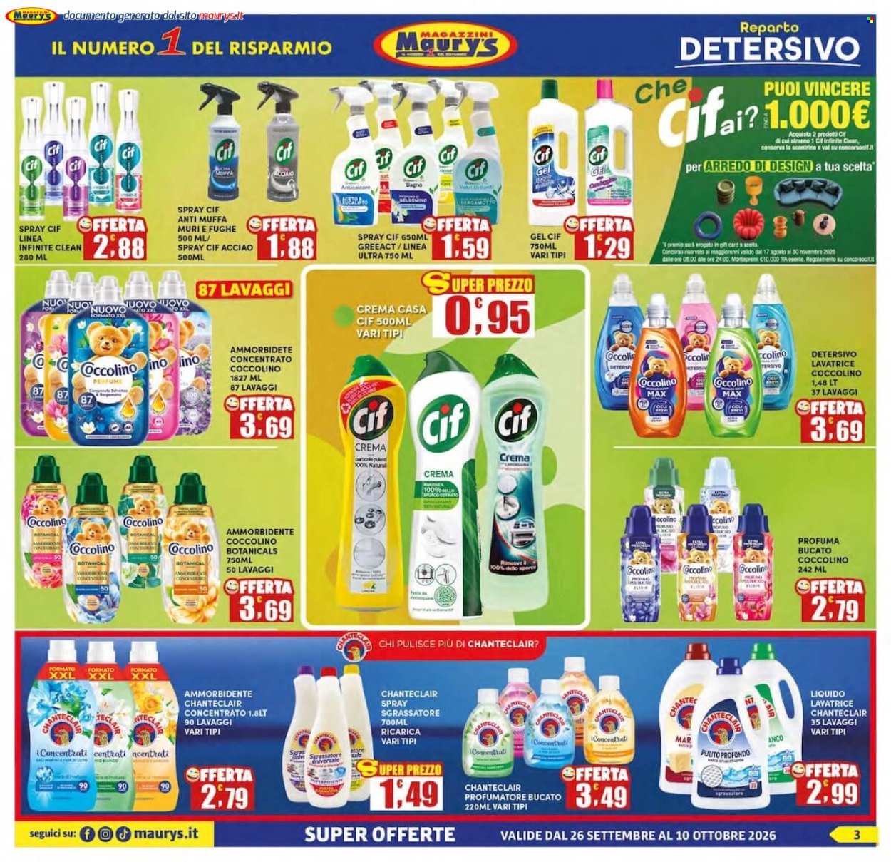 Volantino MAURY'S - Da sabato 26 settembre 2026
