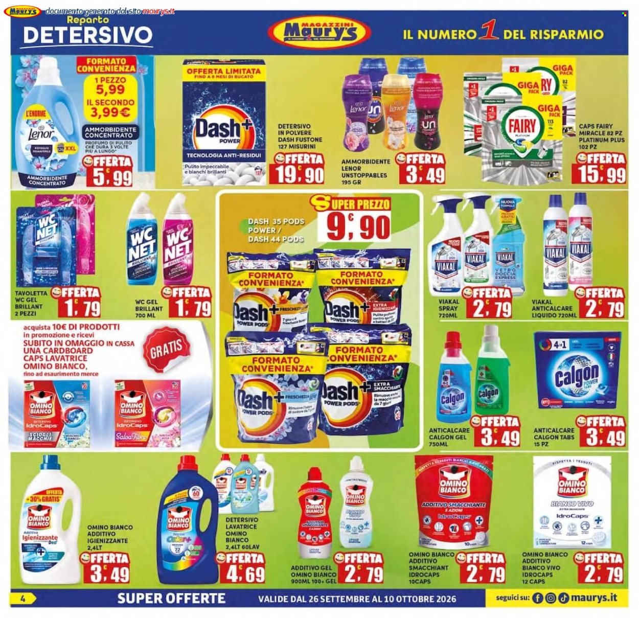 Volantino MAURY'S - Da sabato 26 settembre 2026