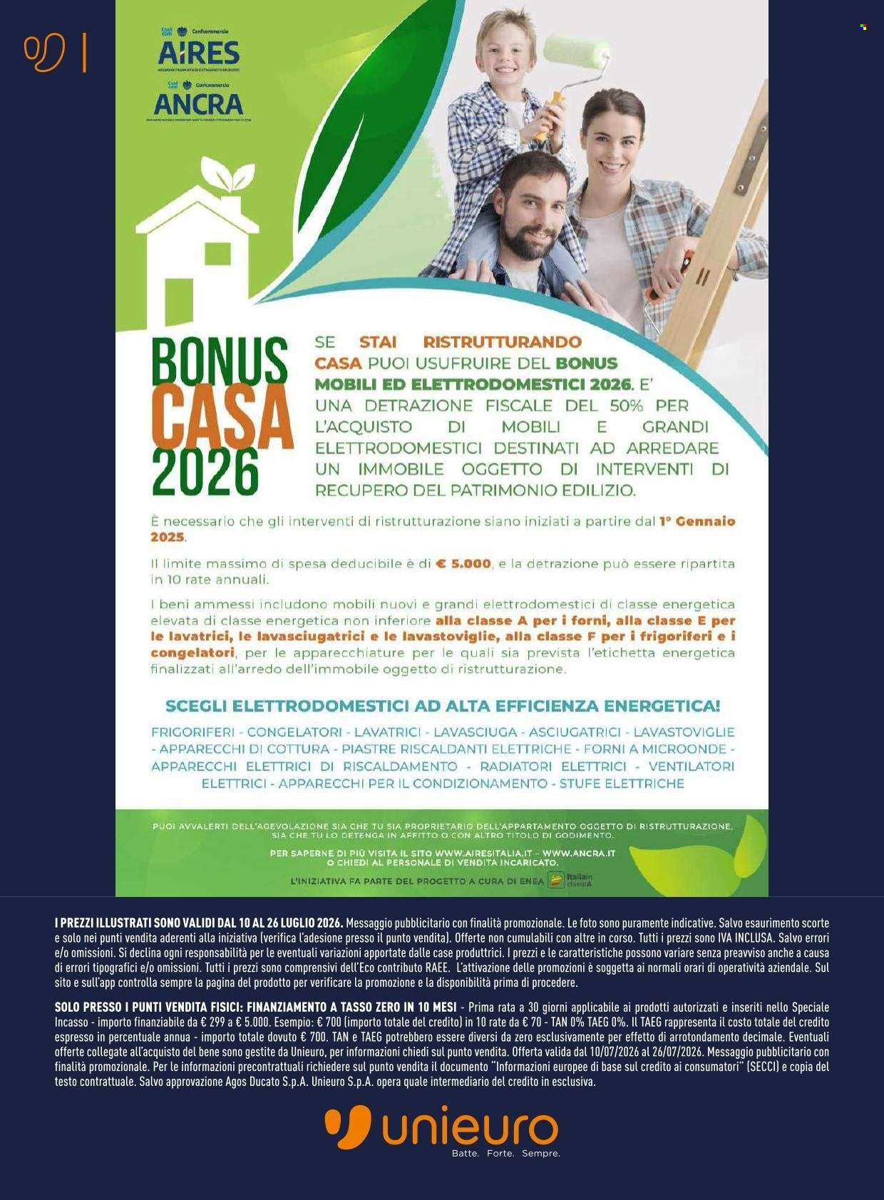 Volantino UNIEURO - Speciale Incasso