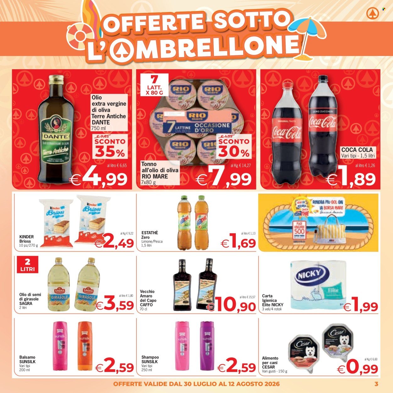 Volantino EUROSPAR - Offerte sotto l'ombrellone