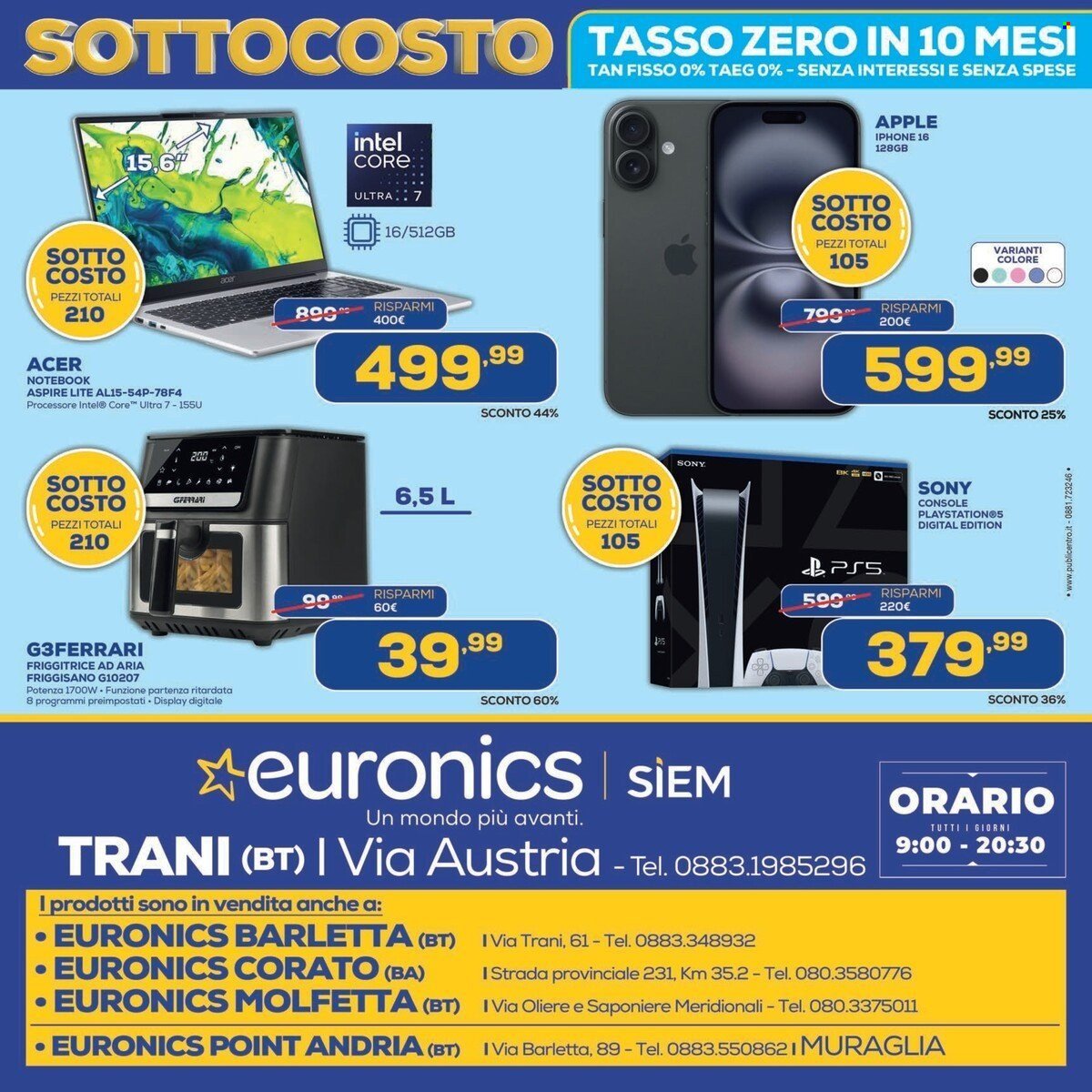 Volantino EURONICS - APERTURA TRANI (2026-05-16 - 2026-05-25)