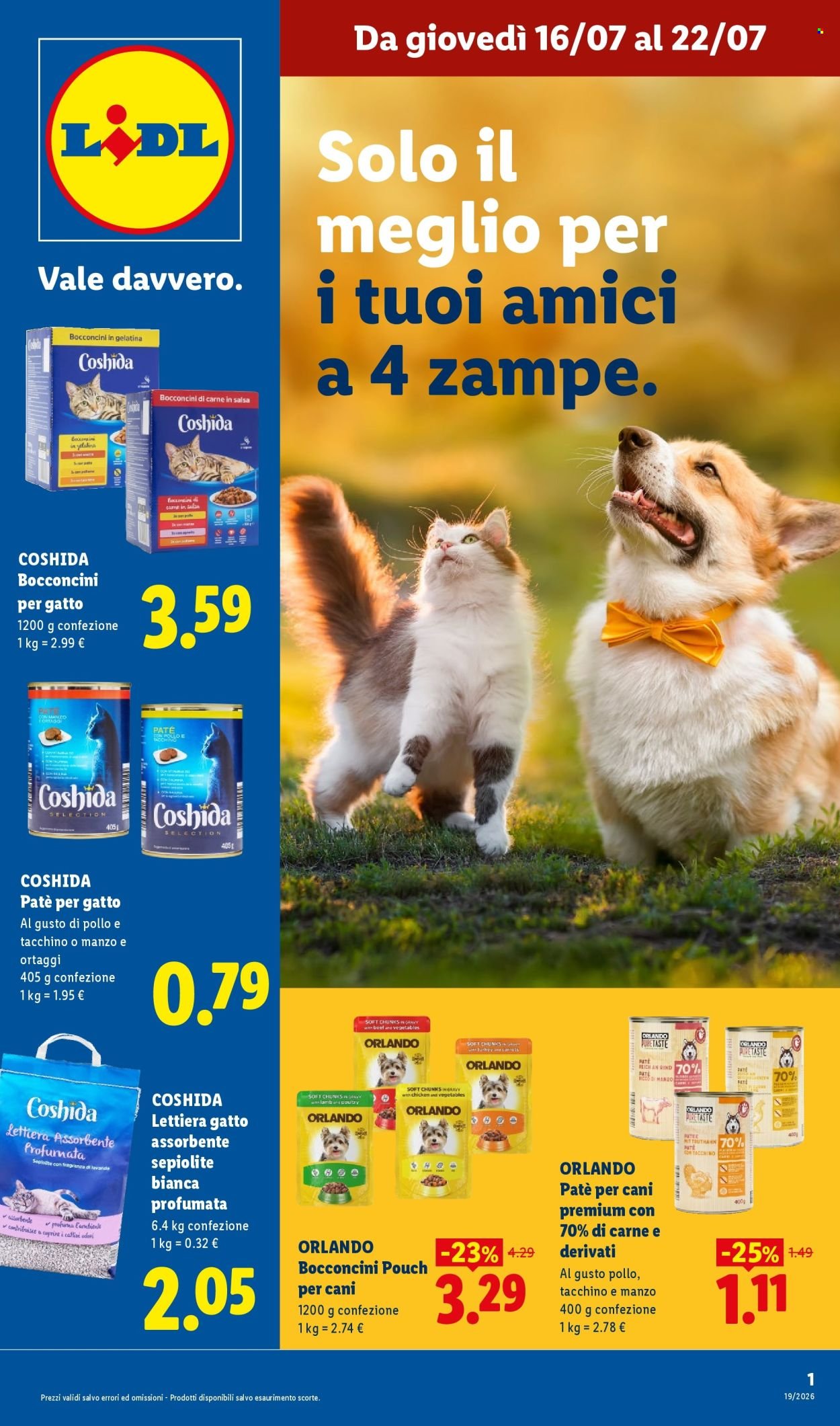 Volantino LIDL - Per i tuoi amici a 4 zampe