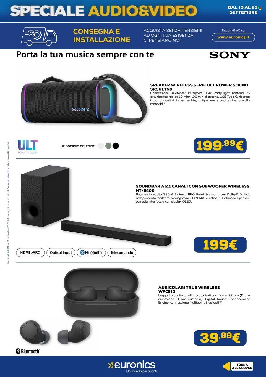 Volantino EURONICS - Speciale Audio Video