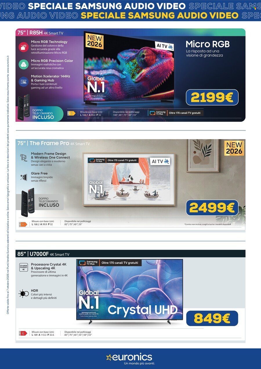Volantino EURONICS - Speciale Samsung Audio Video