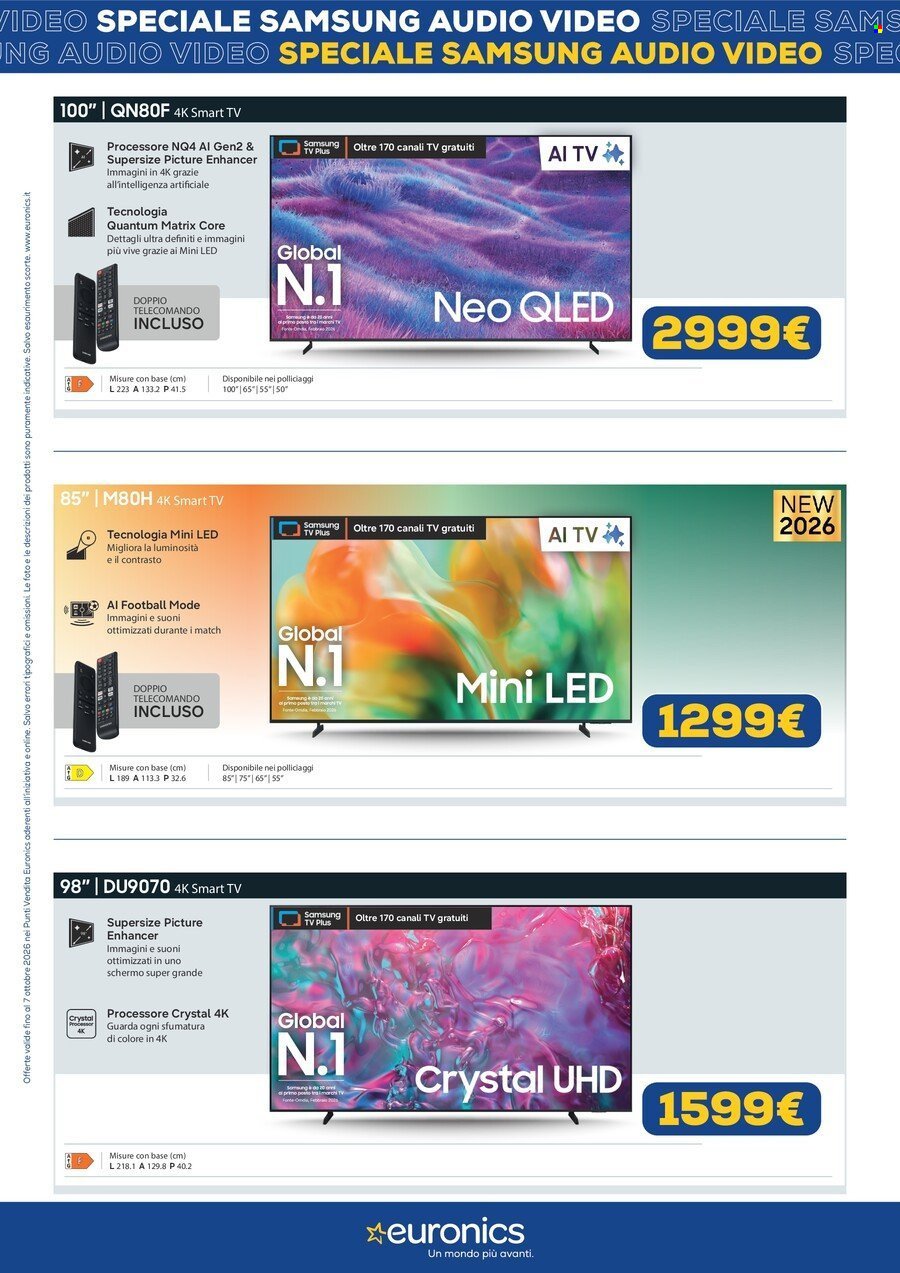 Volantino EURONICS - Speciale Samsung Audio Video