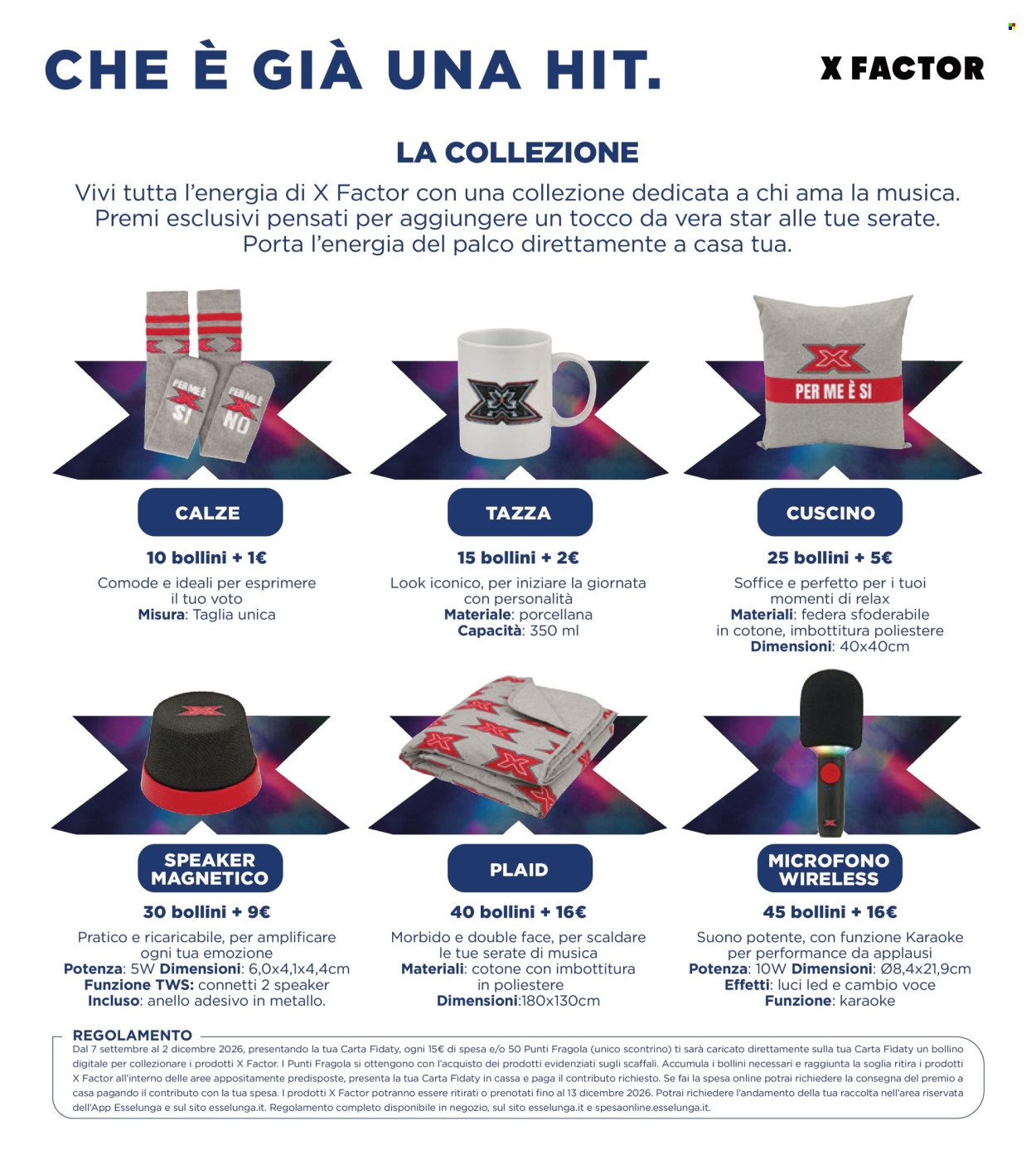 Volantino ESSELUNGA - Collezione XFactor - 1° Appuntamento