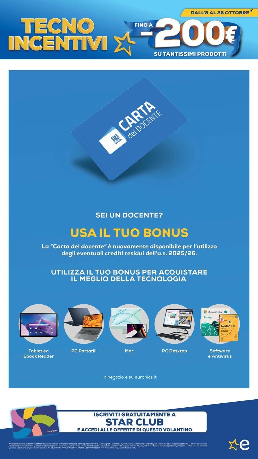 Volantino EURONICS - TECNO INCENTIVI fino a meno 200
