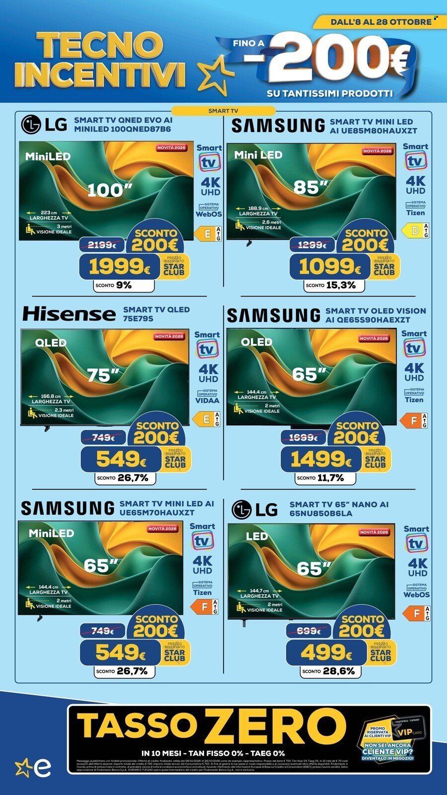 Volantino EURONICS - TECNO INCENTIVI fino a meno 200