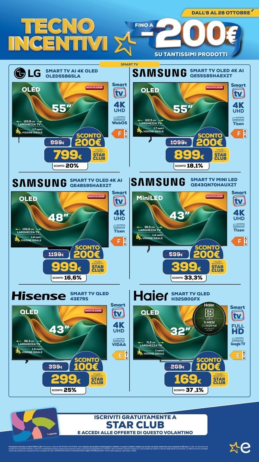 Volantino EURONICS - TECNO INCENTIVI fino a meno 200