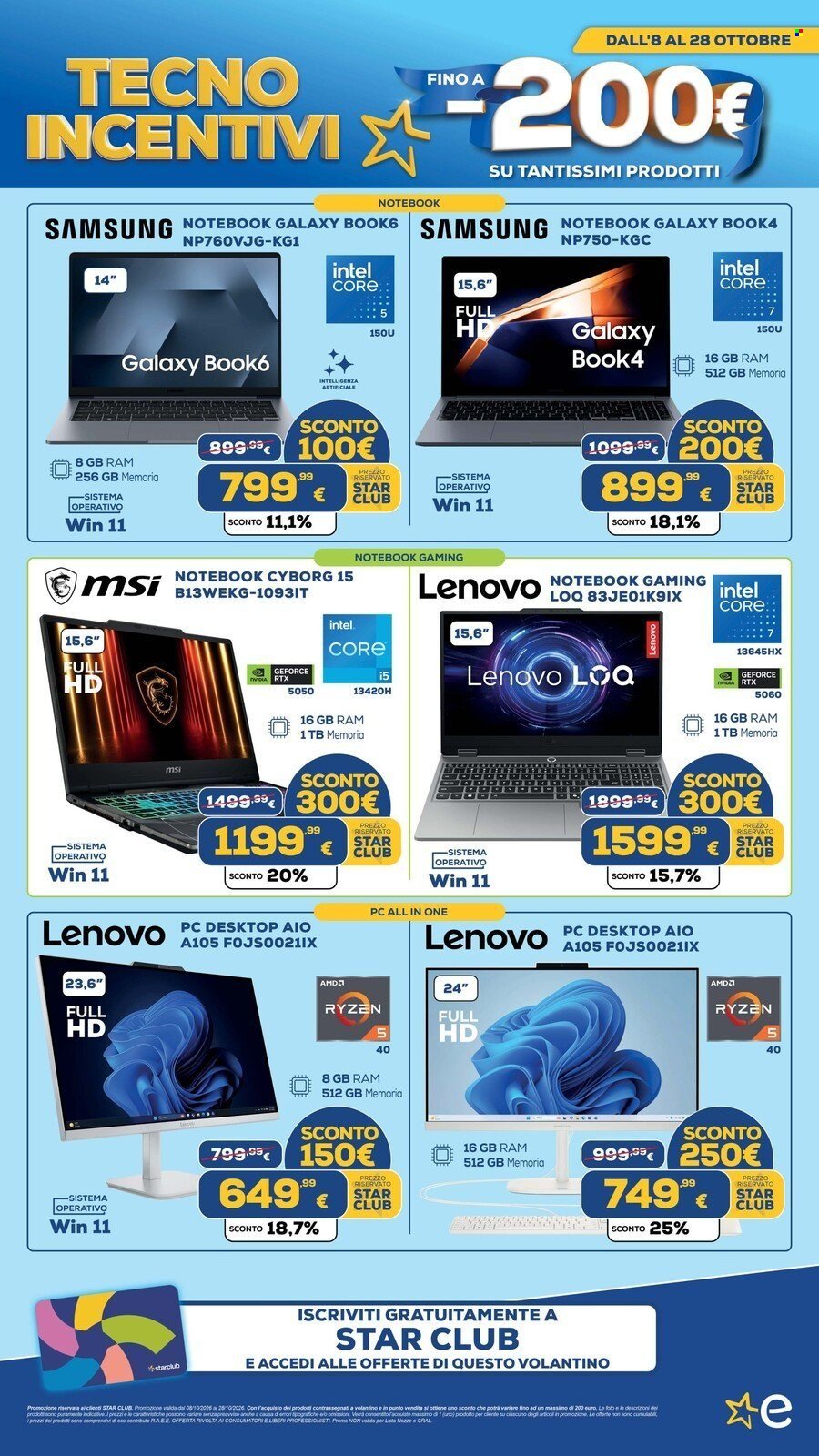 Volantino EURONICS - TECNO INCENTIVI fino a meno 200