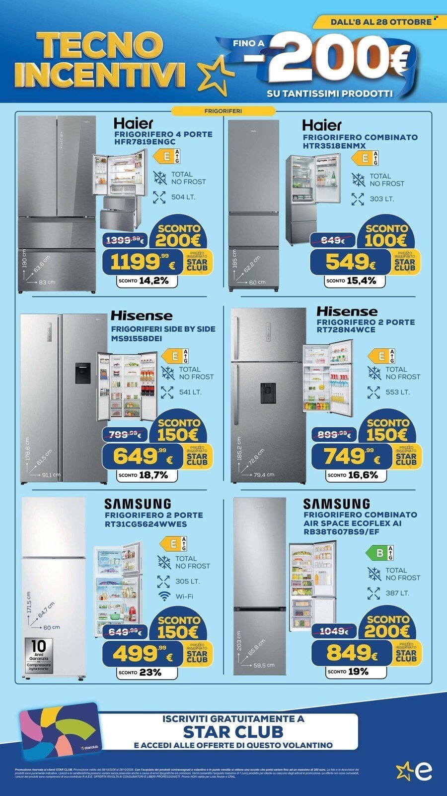 Volantino EURONICS - TECNO INCENTIVI fino a meno 200