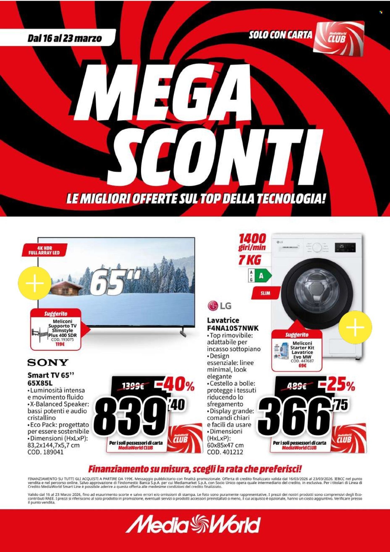 Volantino MEDIAWORLD - Megasconti (2026-03-16 - 2026-03-23)