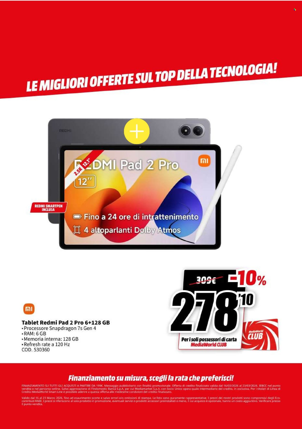 Volantino MEDIAWORLD - Megasconti (2026-03-16 - 2026-03-23)