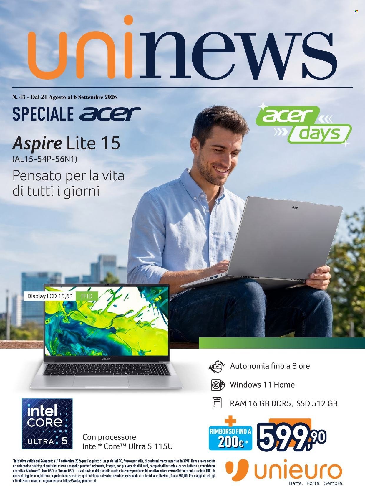 Volantino UNIEURO - Speciale Acer