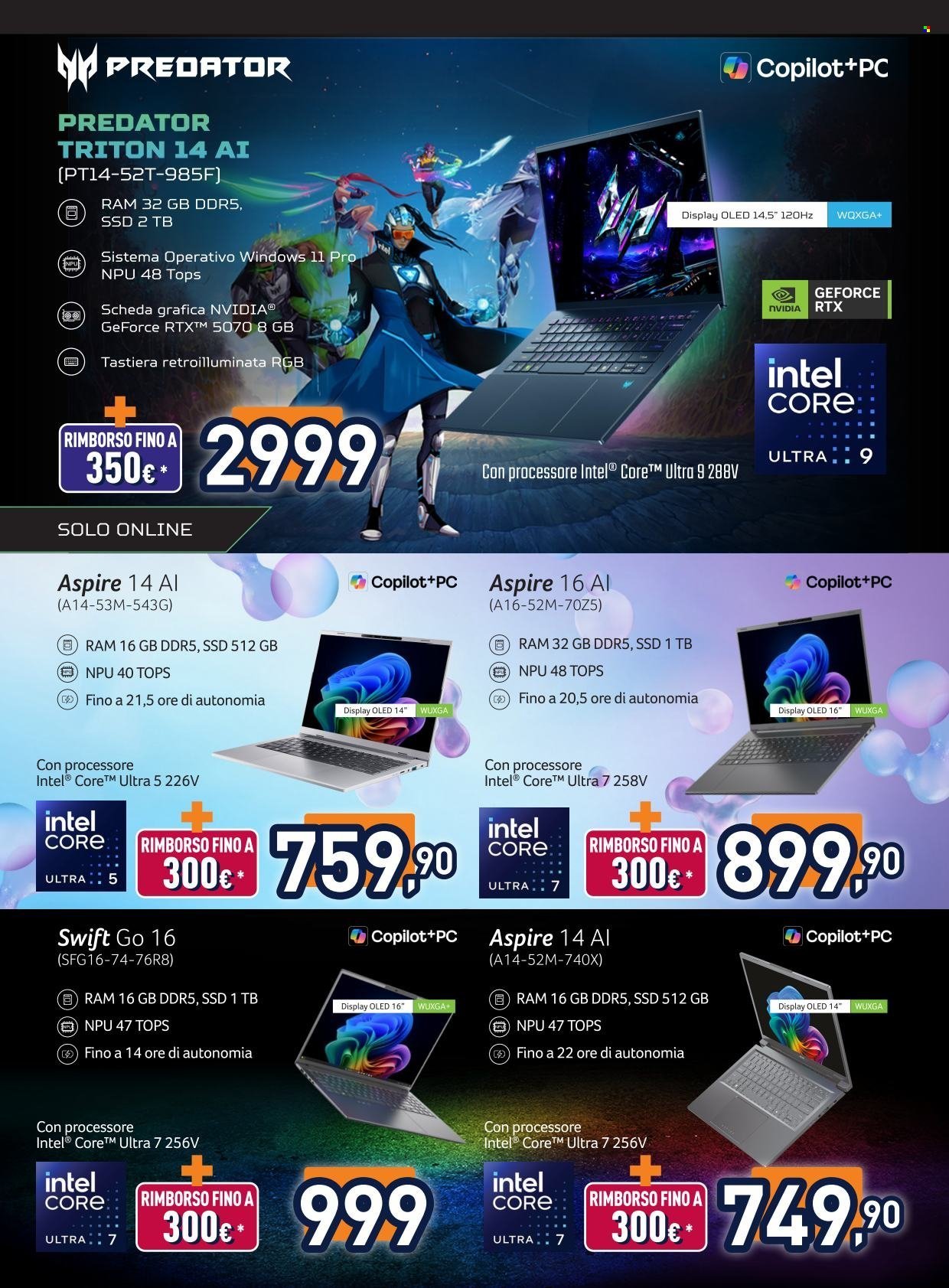Volantino UNIEURO - Speciale Acer